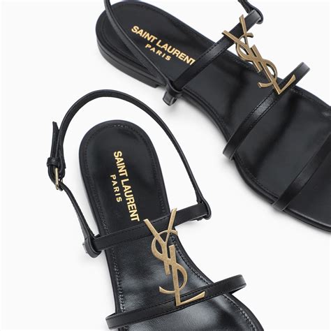 ysl cassandra platform sandals|yves saint laurent flat sandals.